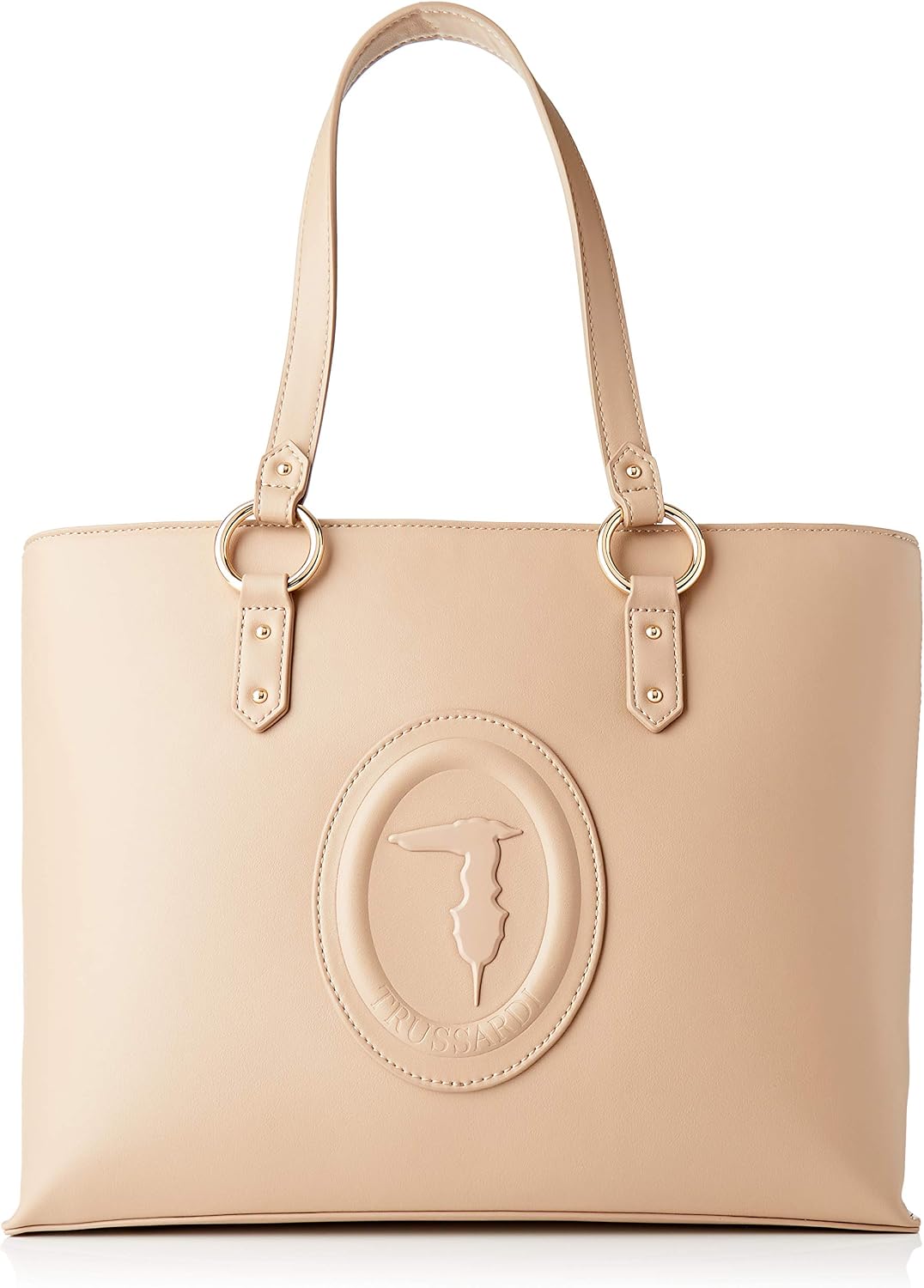 TRUSSARDI JEANS by Trussardi Women's Shopping Lisbon Shopper MD Smooth ECOL, Sand, Nr