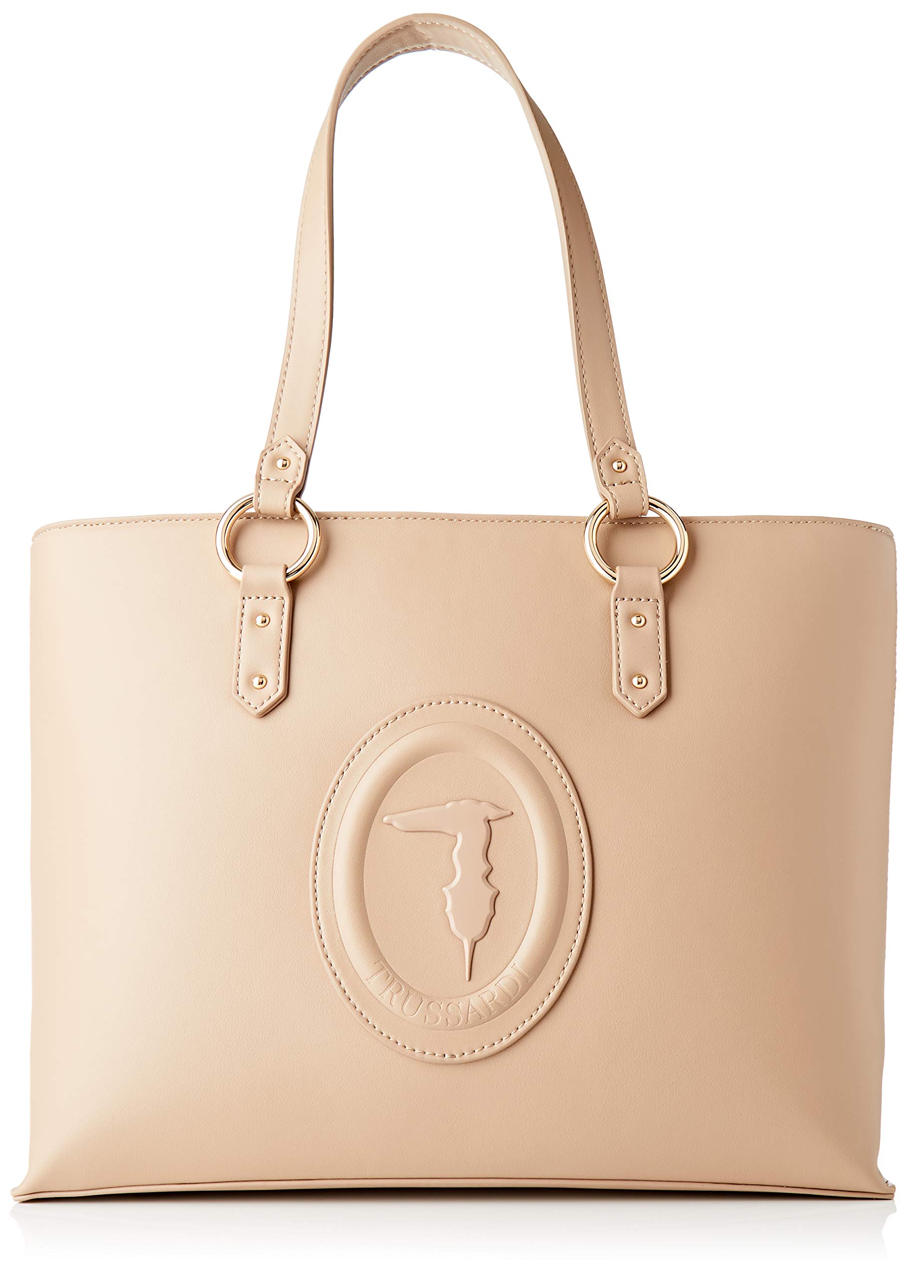 TRUSSARDI JEANS by Trussardi Women's Shopping Lisbon Shopper MD Smooth ECOL, Sand, Nr