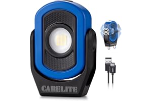 CARELITE Work Light, Magnetic Light with 3 Modes & 360° Pivoting Head, 780-Lumen Rechargeable Pocket Light for Mechanics, Jobsites and Emergency (Blue)