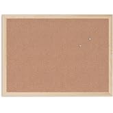 U Brands Cork Bulletin Board, 18" x 24" Inches, Light Birch Wood Frame (265U00-01)