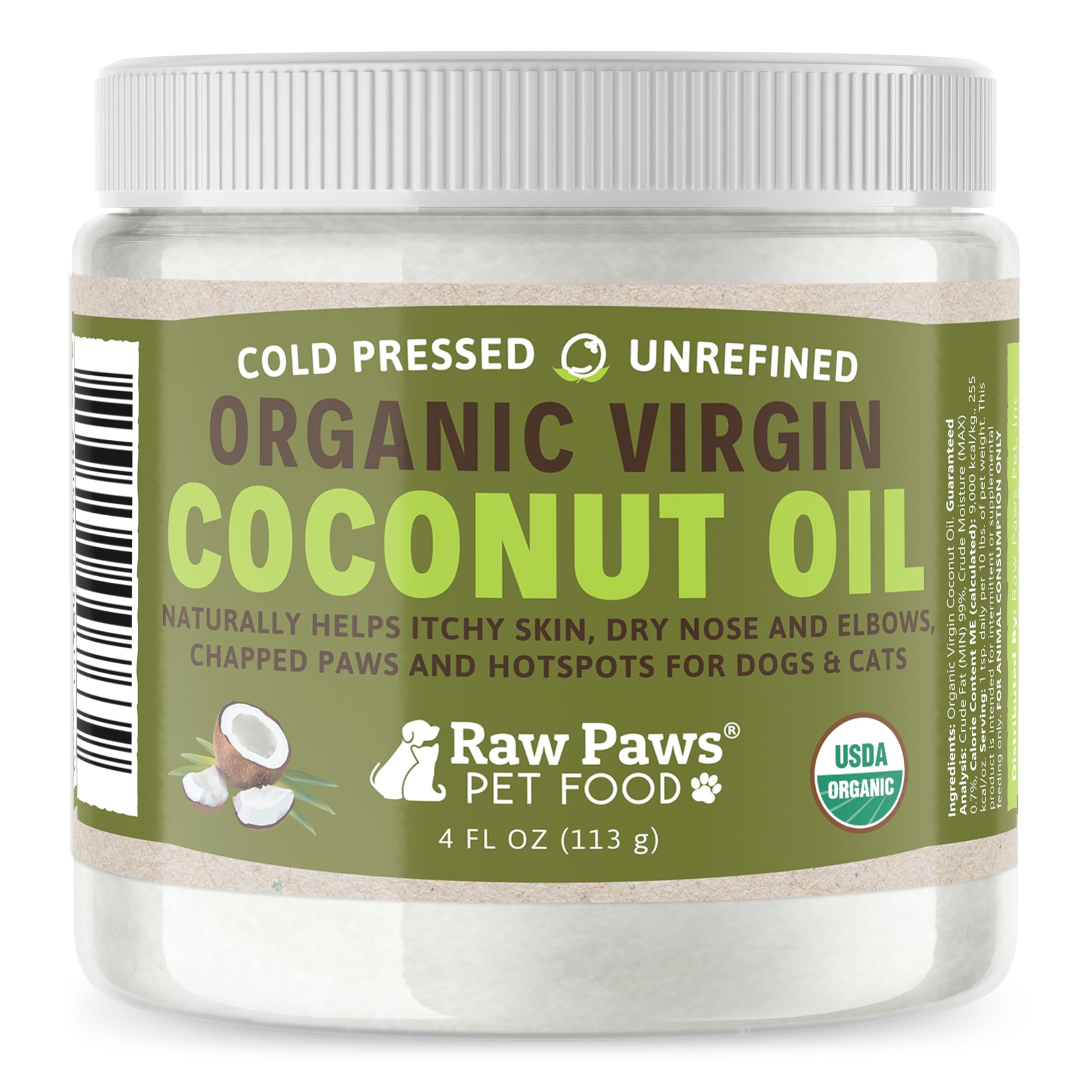 Raw Paws Virgin Organic Coconut Oil for Dogs