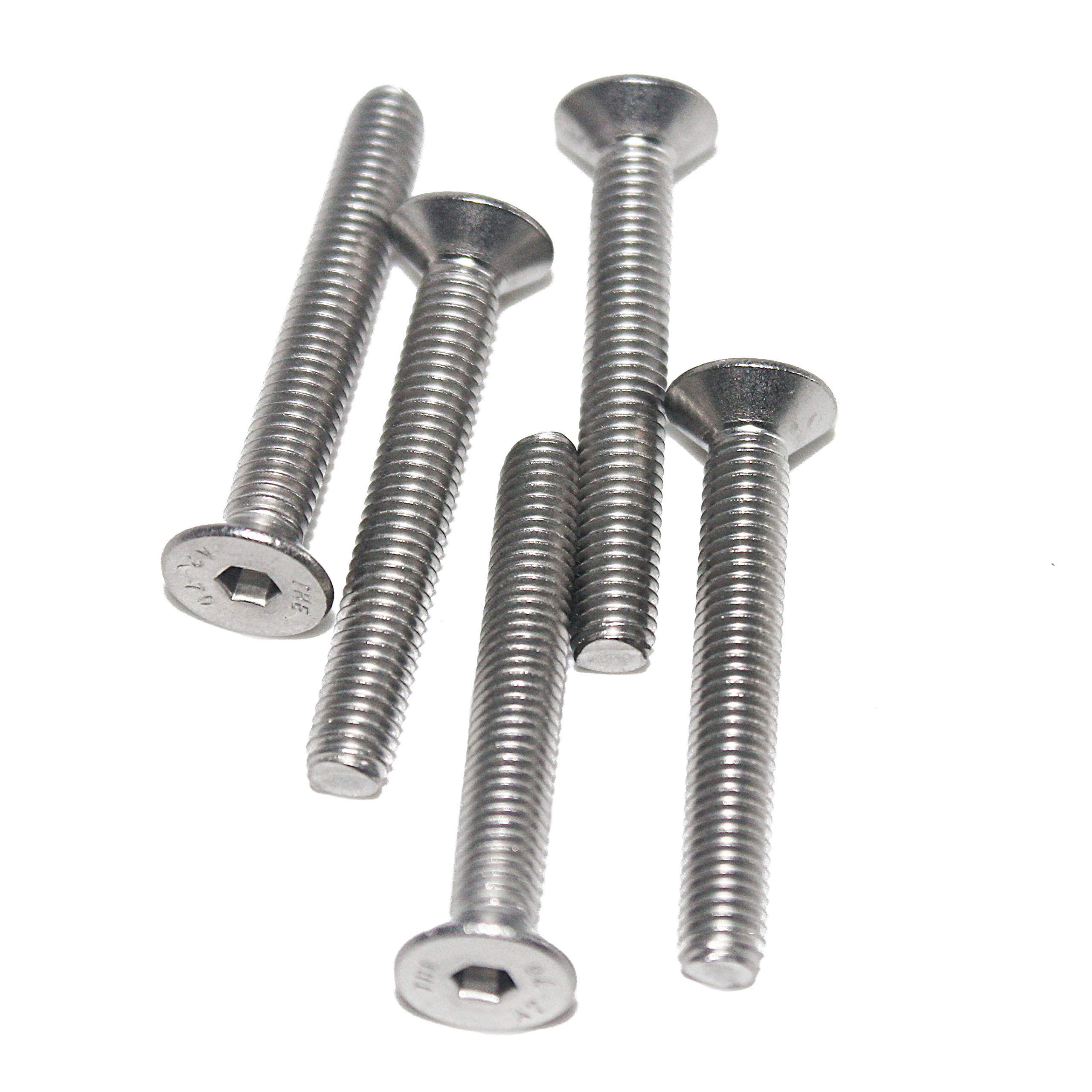 10 x M6 x 55mm V2A VA A2 Stainless Steel Countersunk Bolts DIN 7991 / ISO 10642 Hex Socket