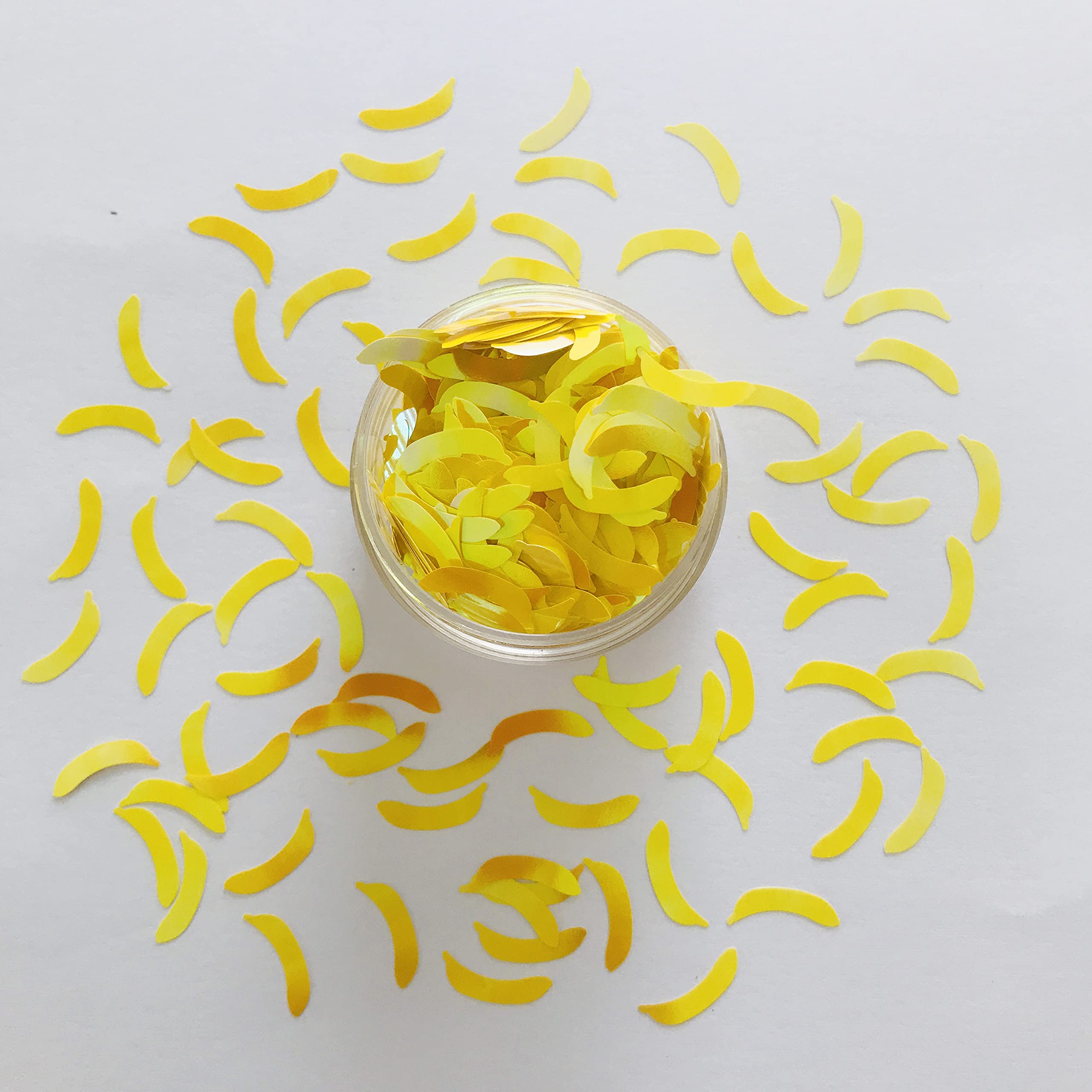 10 Grams/Pack - Banana Shape Sequins Holographic Glitter - Festival Rave Nail Art Decoration C50R