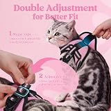rabbitgoo Cat Harness and Leash Set Pink Extra Small Adjustable Vest view 3