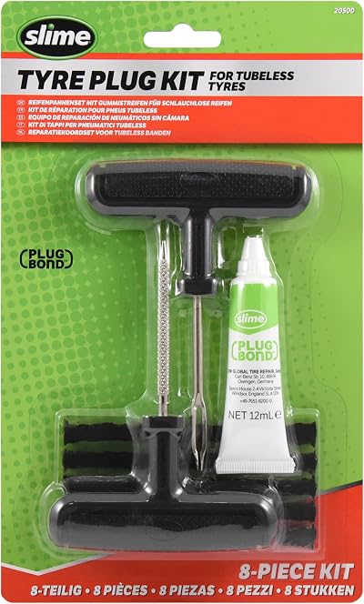 Slime 20500 Tyre Repair Reamer Plug Kit Medium Heavy Duty 8 Piece Set