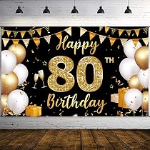 Wiipenex Banner Zum 75. Geburtstag – 180x110 Cm, Polyester, Mit Schwarzen Rosen-Design, Inkl. Aufhängebändchen