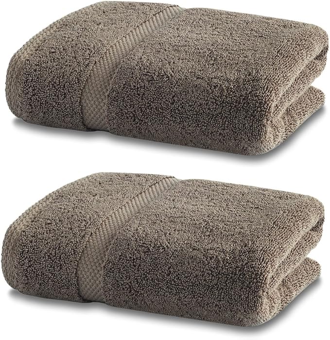 Bamboo Bath Linen Luxury Double Pack 2 x Bamboo Hand Towels 800gsm Truffle Amazon.co.uk