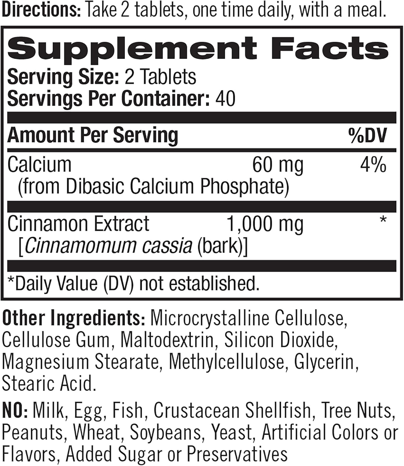 Natrol Cinnamon Chromium Biotin Tablets, 60 Count: Health & Personal Care