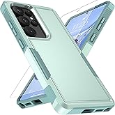 Vinve for Samsung Galaxy S25 Ultra Case with HD Screen Protector, Military-Grade Shockproof & Dual-Layer Protection, Anti-Slip Grip Design Phone Case, Green