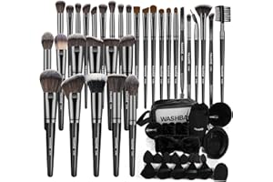 MAANGE Makeup Brushes 54 Pcs Makeup Tool Set, Multi-functional Makeup Kit Premium Synthetic Brush Make up Brushes Set for Women Girl (Black, 54 Pcs)