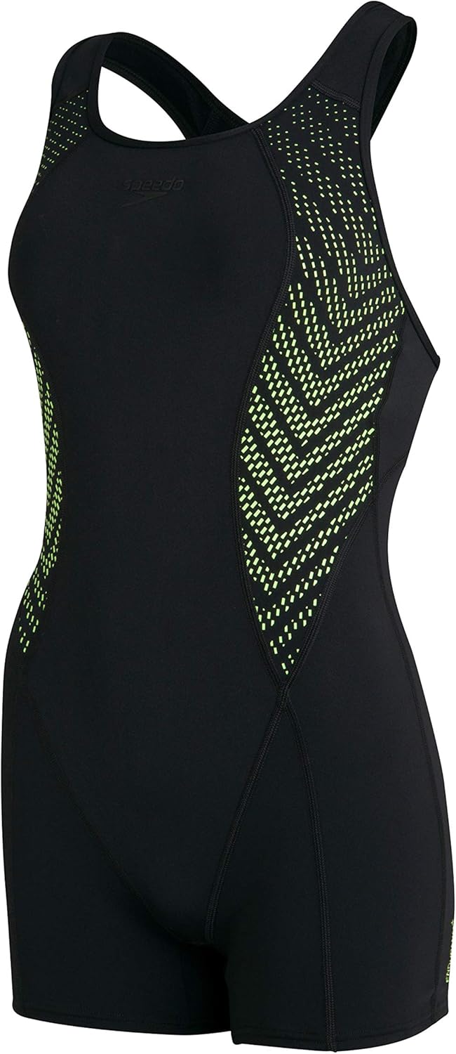 Speedo Women's Placement Bust Support Racerback Legsuit Swimsuit