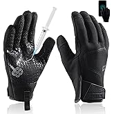 TAILI Level 3 Needle, Level 5 Puncture Resistant Men Work Gloves, Grip Enhanced A7 Cut Resistant Safety Gloves, Touchscreen and Breathable, Black, Large (L), 1 Pair