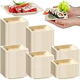 600 Pcs Disposable Square Palm Bowls Palm Leaf Bowls Bamboo Disposable Plates Square Wood Plates for Birthday Party, Wedding Events, Appetizer, Dessert, Catering and Home Use (3.94x3.94x0.6 Inch)