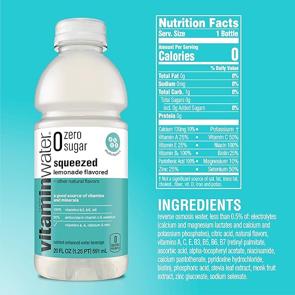 VITAMINWATER ZERO SQUEEZED, 20 FL OZ