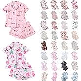 Christmas Pajamas For Women Button Down Short Sleeve Shirts And Pajama Shorts Set Soft Casual Xmas Print Pjs Sleepwear