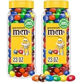 M&amp;M's Peanut Candy Jars, Assorted Chocolate Candies, Party Size Bulk, 23 Ounces Each