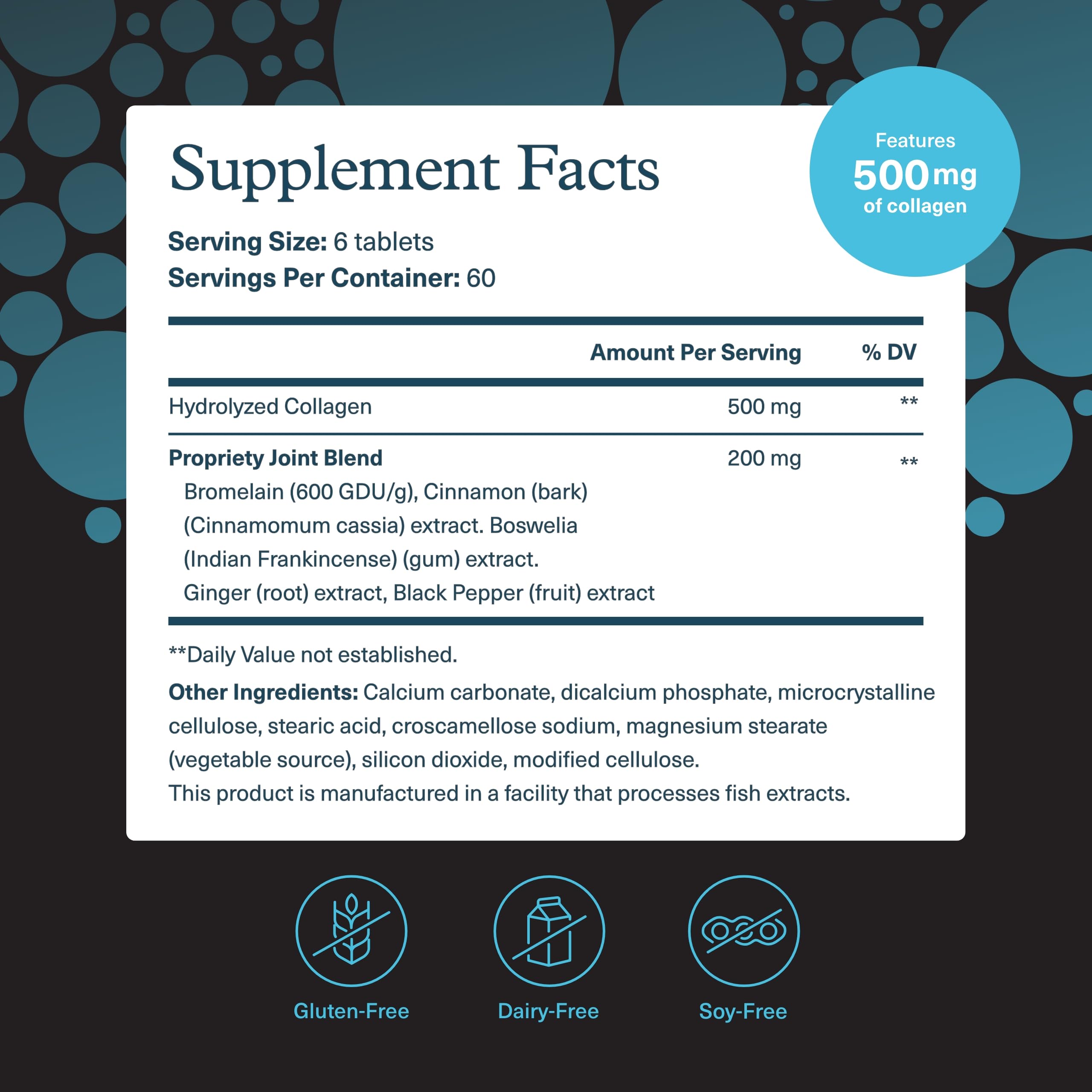 Youtheory Men's Joint Collagen with 18 Amino Acids - Premium Collagen for Men - Joint Support Supplement with Boswellia Extract, Ginger & Black Pepper* - Dairy, Soy & Gluten Free - 120 Tablets
