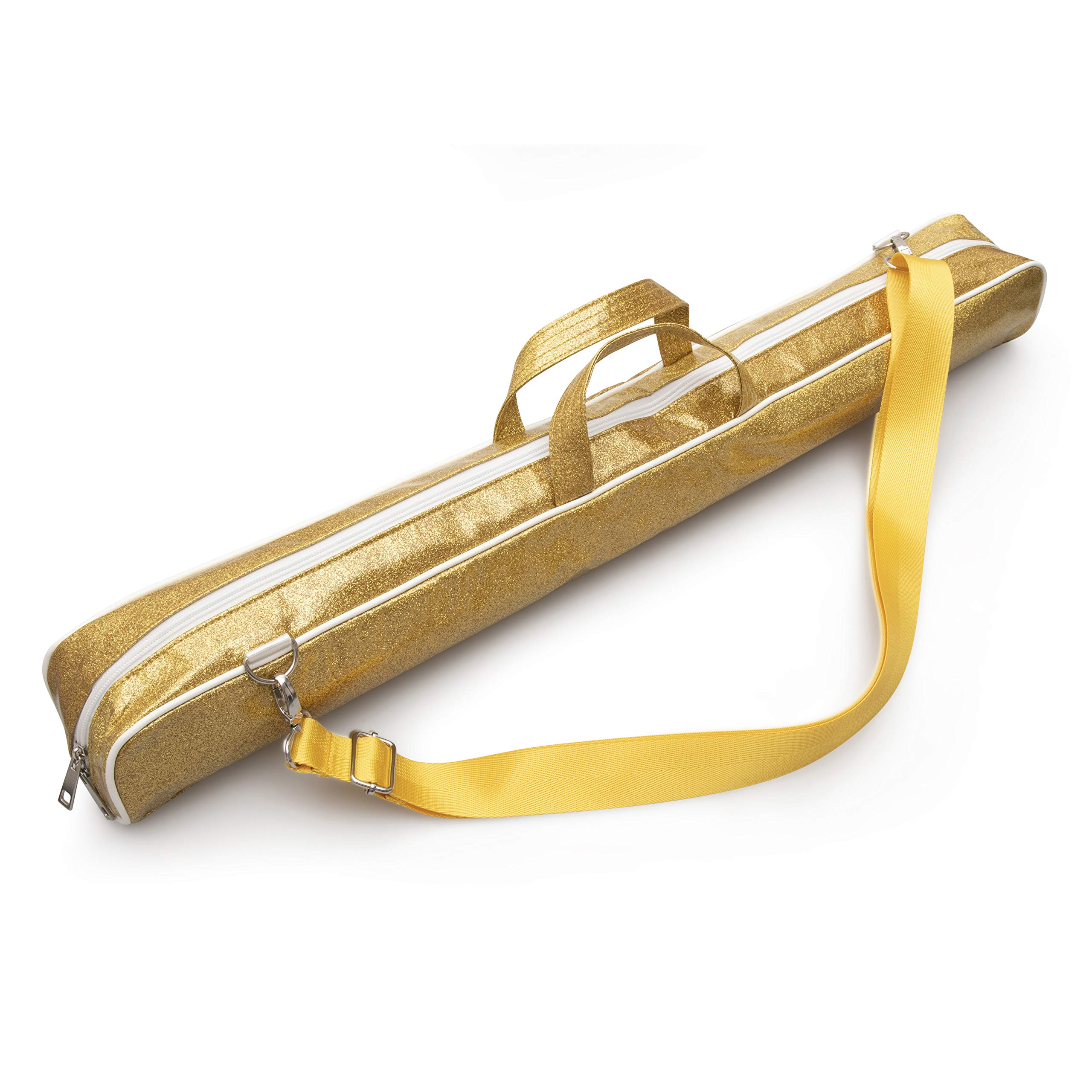 Magerdy Fields Twirling Baton Case - Includes Adjustable Shoulder Strap, Gold, One Size
