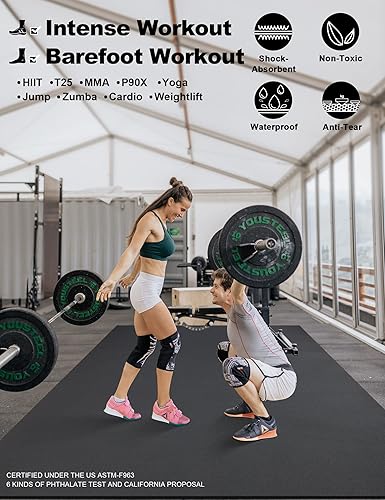 Exercise Mats P90x Jump Mat Large Exercise Mat 8'x5'|12'x6