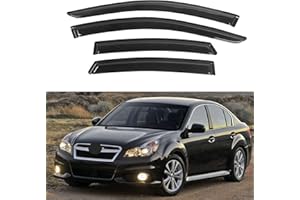 KPY Window Visor Compatible with Subaru Legacy 2010-2014, 4PC Rain Guard Side Window Vent Deflectors Tape-On Style, 2010 2011 2012 2013 2014