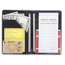 Mymazn Waiter Book Server Wallet Server Pads Waitress book Restaurant Waitstaff Organizer, Guest Check Book Holder Money Pocket Fit Server Apron (Black)