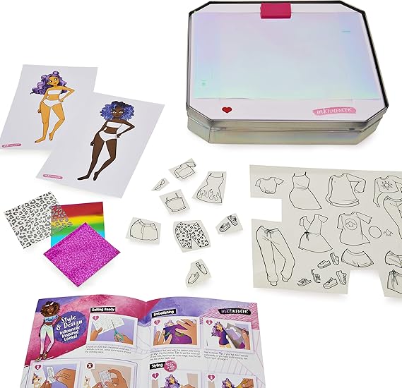 Amazon Com Inkfluencer We Wear Cute Style N Create Light Desk Activity Kit To Create Customized Outfits Toys Games