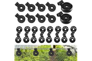 PFTJUJUDAN 20pcs Shade Cloth Clips,Round-Shape Cloth Plastic Clips Sunshade Net,Black Clips for Sun Shade Net,Anti Bird Netting,Shade Netting,Shade Cloth Heavy Duty Lock Grip for Greenhouse Outdoor (20pcs)