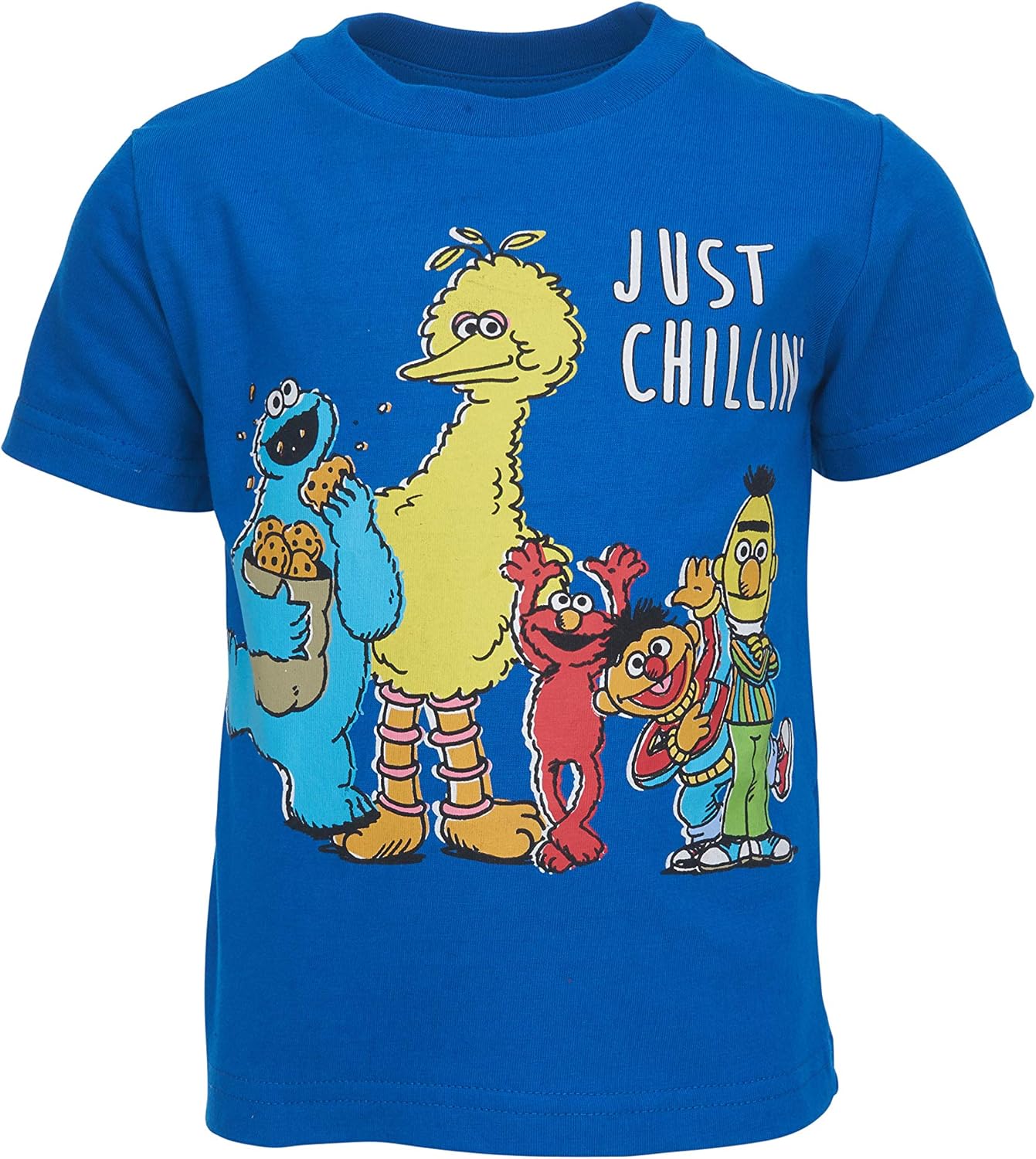 Sesame Street Toddler Boy Girl 4 Pack T-Shirts Elmo Oscar Big Bird Cookie Monster: Clothing