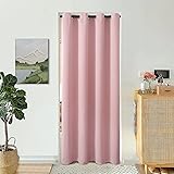 BGment Pink Door Curtain 80 Inch Length for