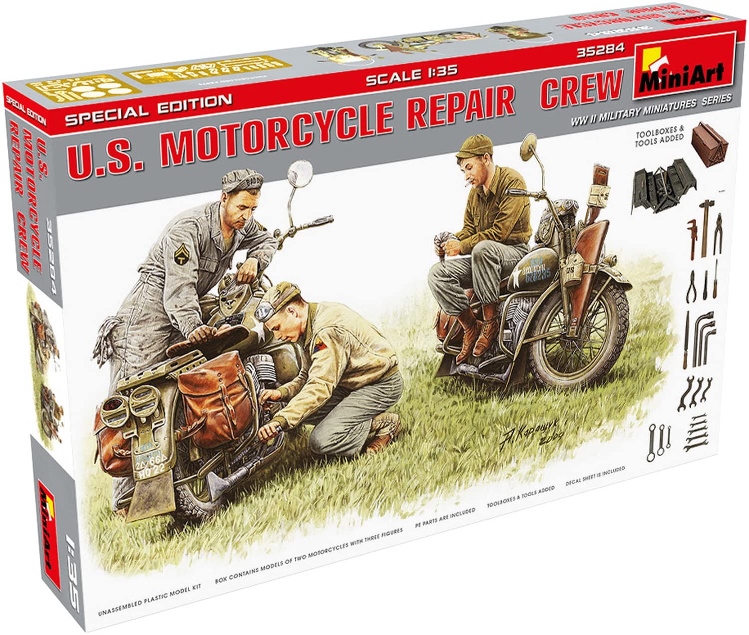 Miniart 1: 35 - US Motorcycle Repair Crew (Spec Edt)