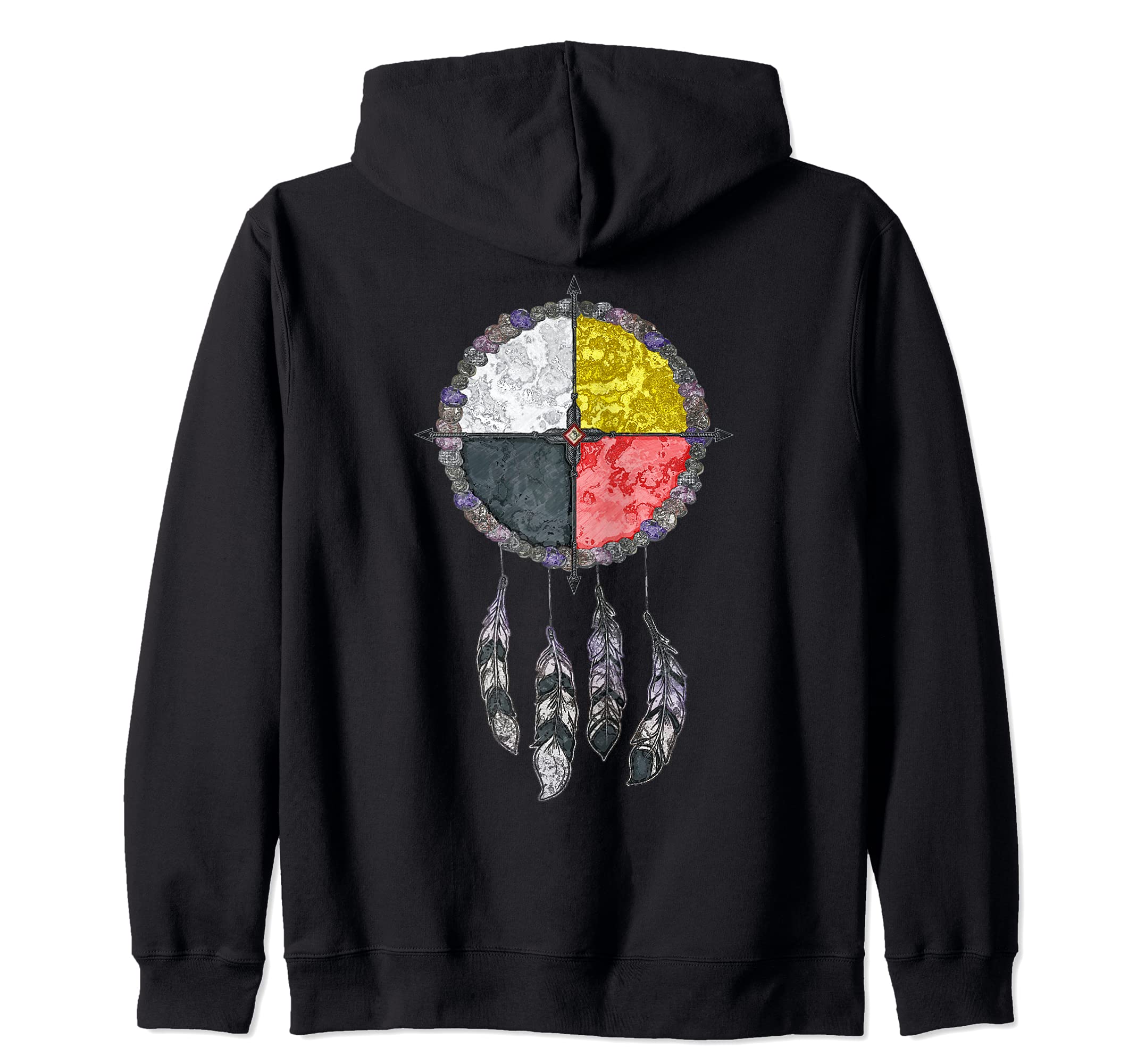 Native Americans - Medicine Wheel Dreamcatcher 5 Zip Hoodie