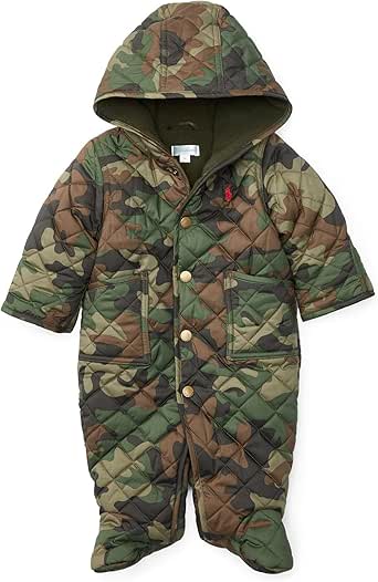 Amazon.com: Ralph Lauren Polo Baby Boys' Camo Quilted Bunting Snowsuit (9 Months): Clothing
