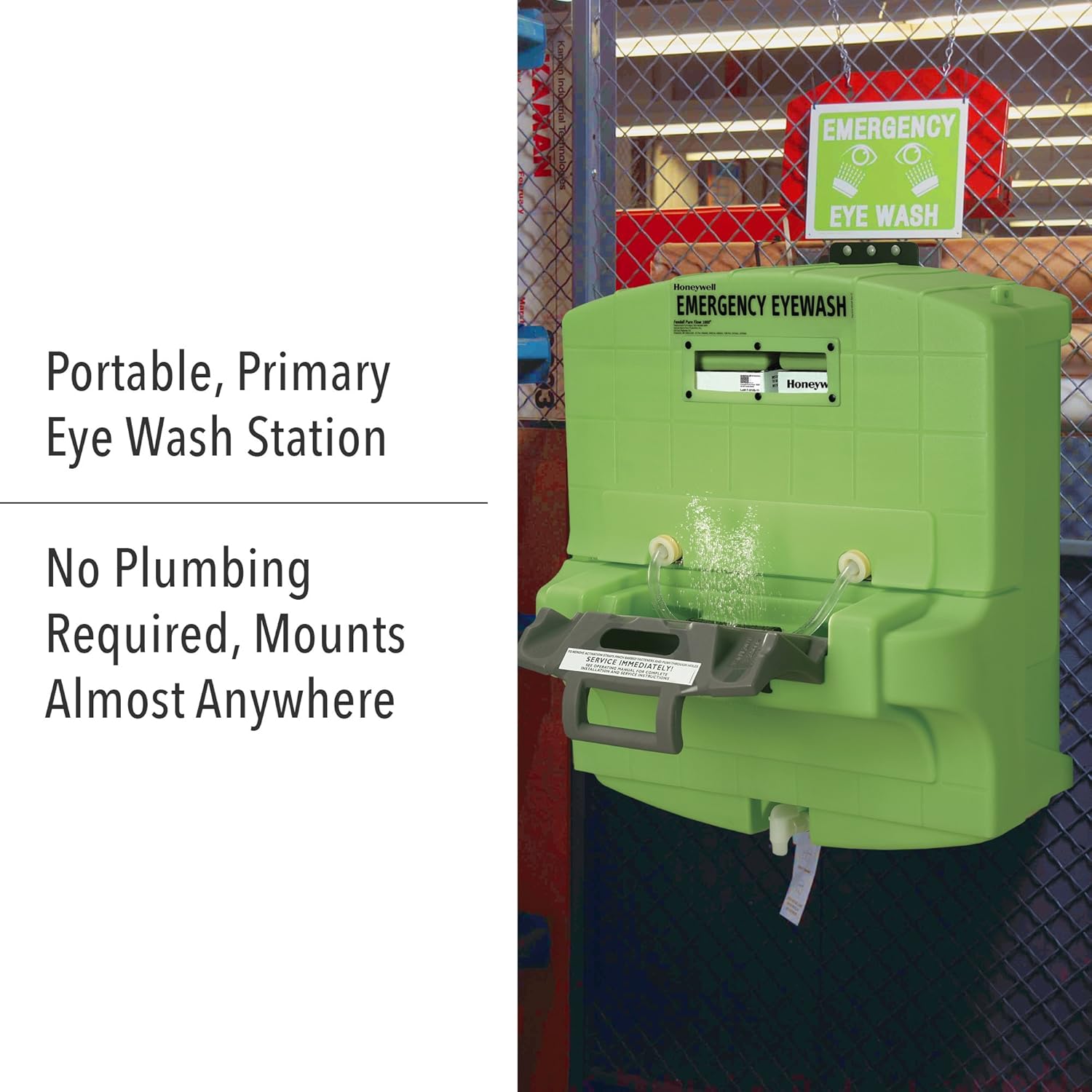 Honeywell Fendall Pure Flow 1000 Eyewash Station, 7 Gallon Capacity, 15 minutes Wash Time, 29" L X 30" H X 17-1/4" D: Science Lab Eye Wash Units: Industrial & Scientific