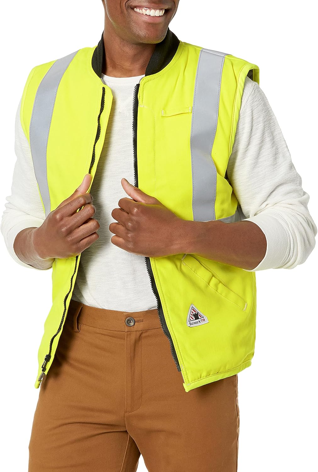 Buy Bulwark Men's Hivis Insulated Vest with Reflective TrimBig/Tall
