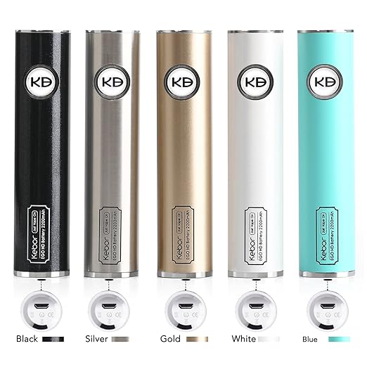 title=Kebor E Cig Cloud EGO HD Batteria 2200mAh ricaricabile, ad alta intensità 10A