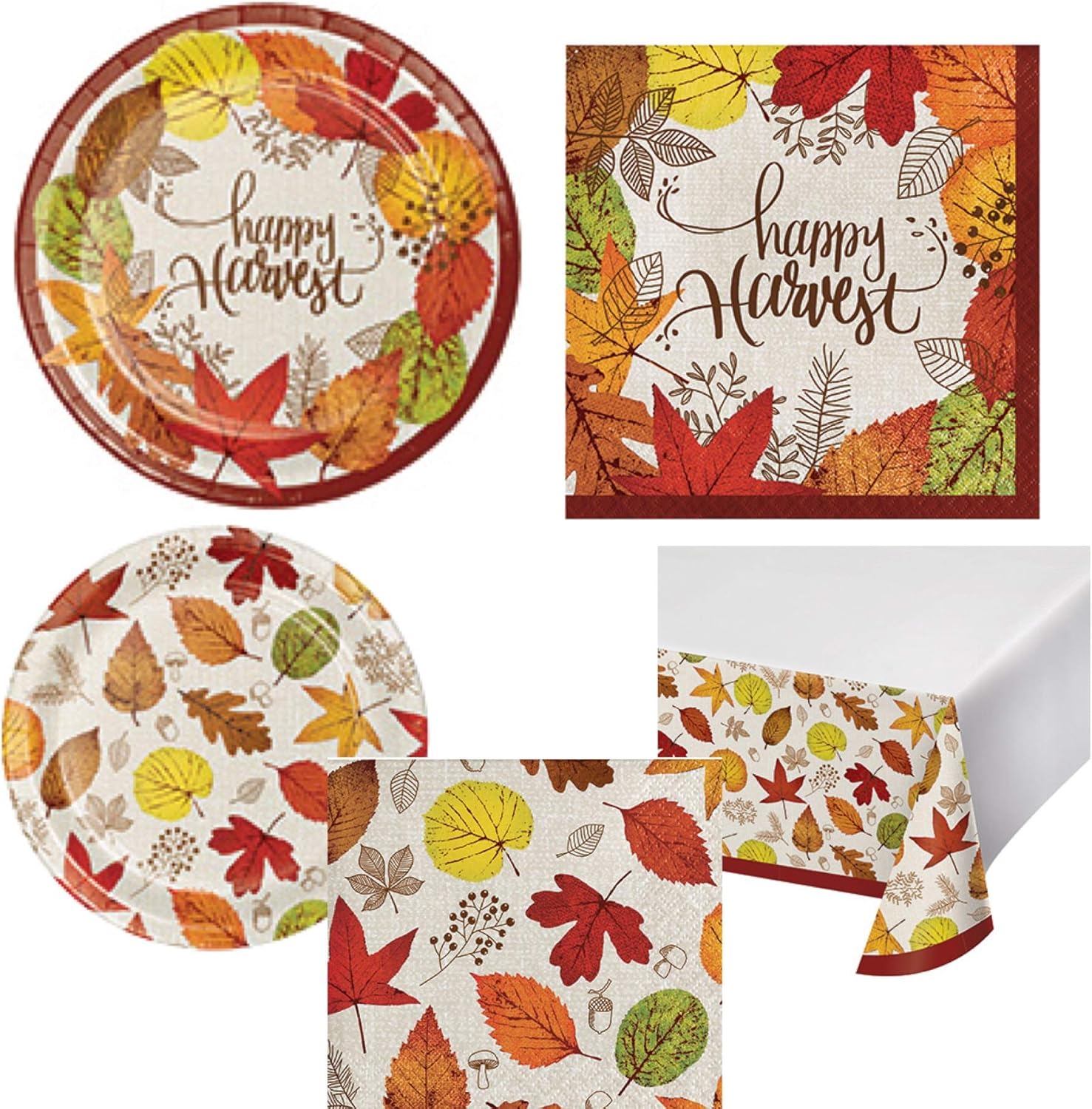 Olive Occasions Thanksgiving Fall Harvest Disposable Paper