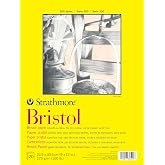 Strathmore 300 Series Tape Bound Bristol Pad, 100 lb. Smooth Surface, 9 X 12 inches, White, 20 Sheets (342-9)