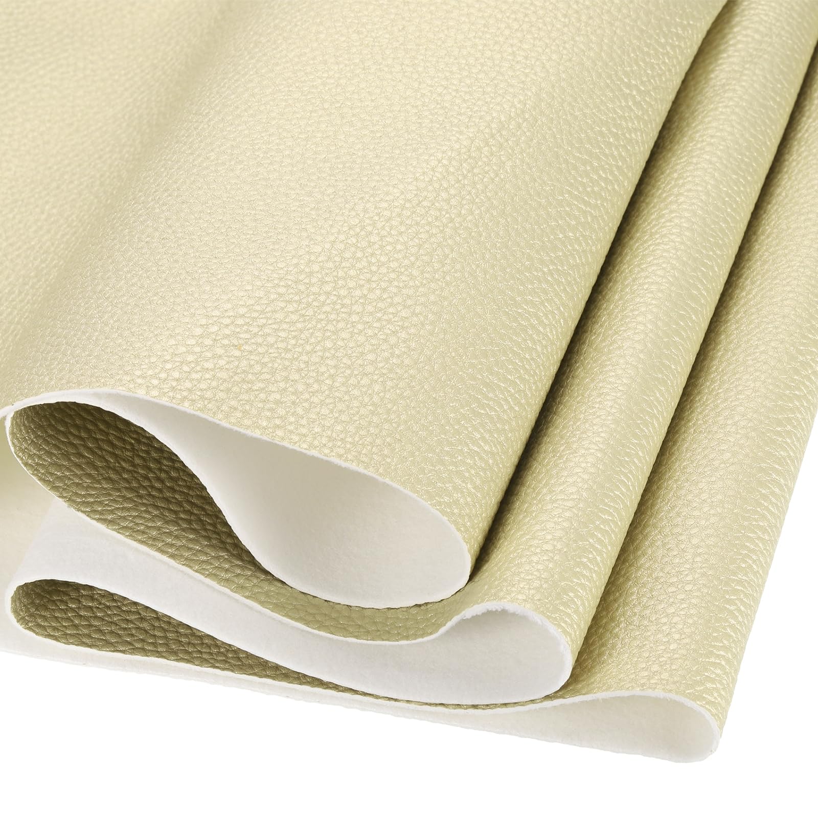 DMiotech 1 Pack 14 Inch x 53 Inch Faux Leather Strip Furniture Cover Soft Grain Gold PU Leather Roll for Handmade DIY Craft Projects