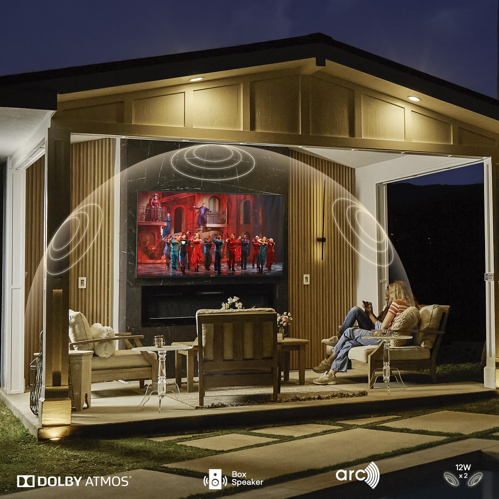 SYLVOX 43 Zoll Outdoor Smart TV, | 4K UHD 2000 Nits HDR10 | Google TV | IP55 Wasserdicht, Weatherproof Television, Outdoor Fernseher für Garten, Terrasse & Gewerbe (Pool Pro 2.0) 7