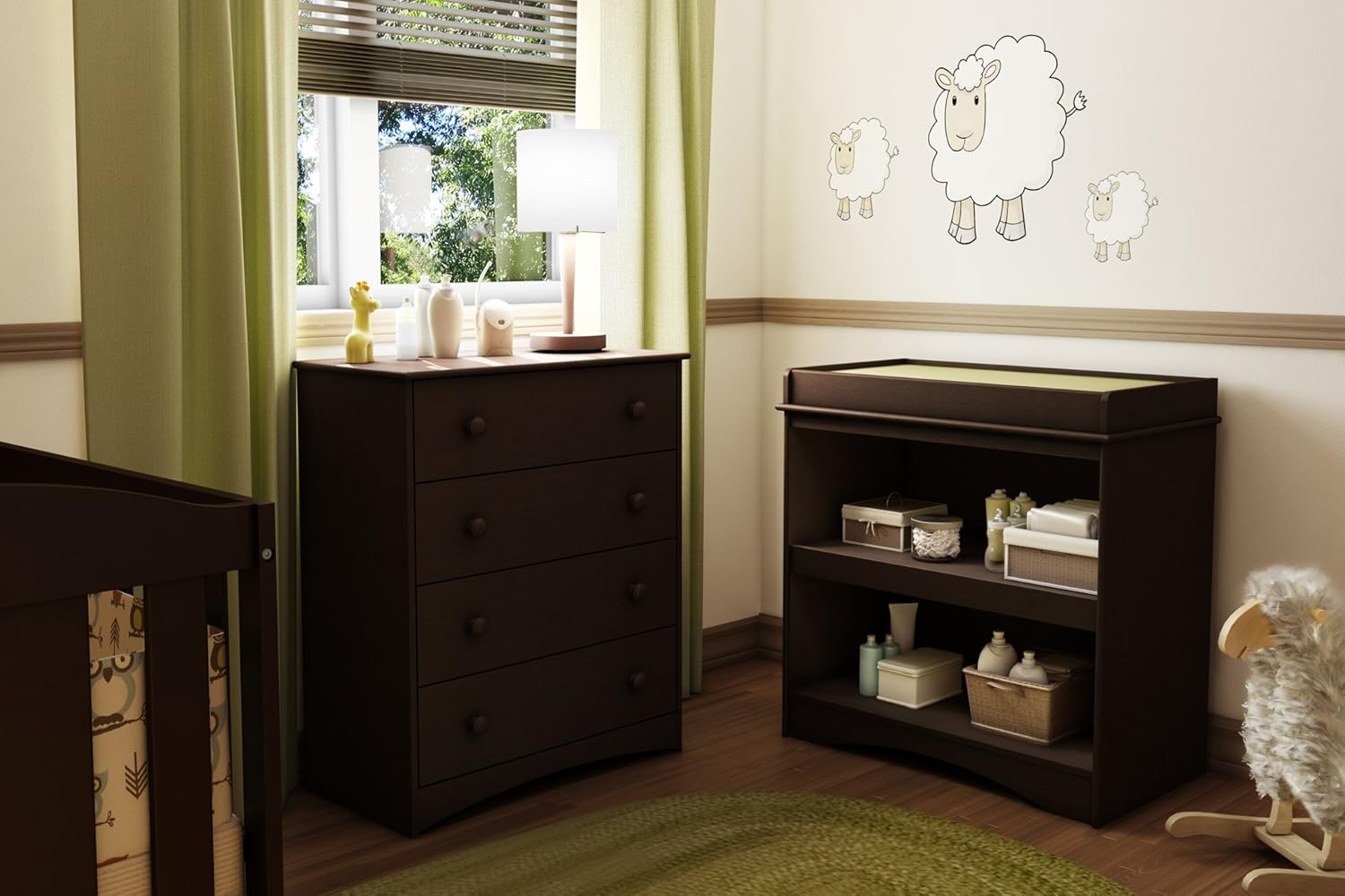 south shore cuddly changing table