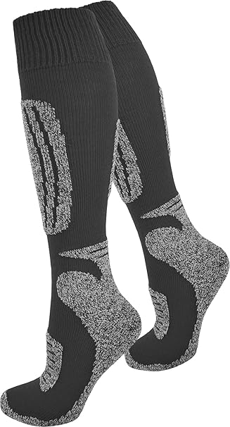 normani 2 Paar Skisocken/Ski-Kniestrümpfe -Allround Socken, speziell gepolstert
