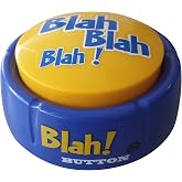 Talkie Toys Products Blah Button - 12 Hilarious Blah Sayings - Talking Toy for Stress Relief &amp; Laughs - Funny Gift &amp; Stocking Stuffer