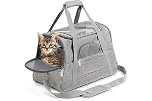 Prodigen Cat Carrier Dog Carrier for Medium Dogs Dog Travel Crate Soft Slided Collapsible Pet Travel Carrier, Large (20.5" W x 13.5" H x 10" D)
