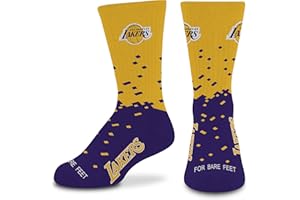 For Bare Feet NBA Unisex Kids Nba Spray Zone Crew Sock Youth