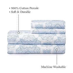 MARTHA STEWART June Medallion King Sheet Set - 4