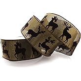 Ribbon Traditions Old Bronze Flocked Deer Wired Ribbon 2 1/2" by 10 Yards