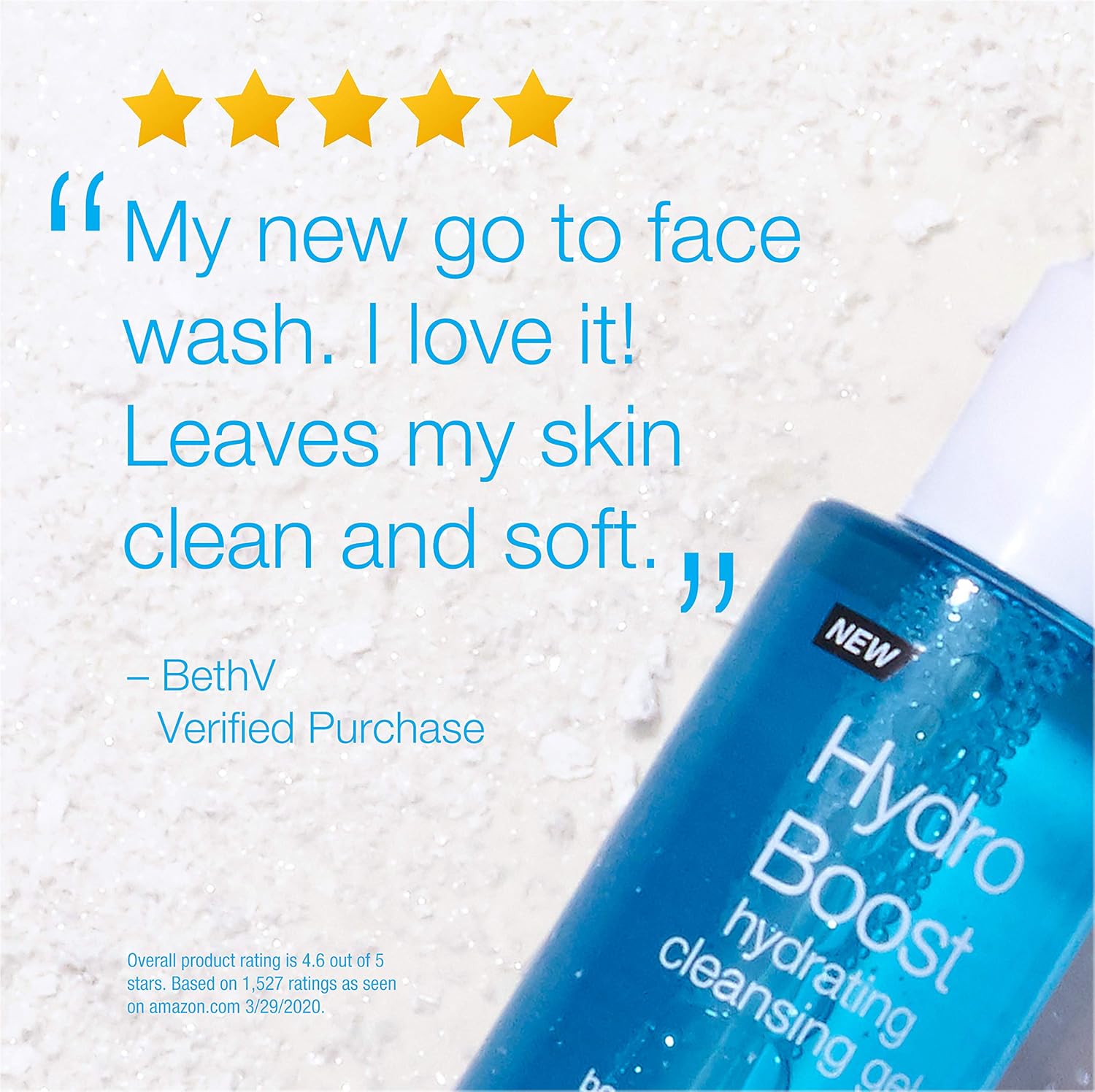 Neutrogena Hydro Boost Lightweight Hydrating Facial Cleansing Gel for Sensitive Skin, Gentle Face Wash & Makeup Remover with Hyaluronic Acid, Hypoallergenic & Non Comedogenic, 6 oz: Prime Pantry