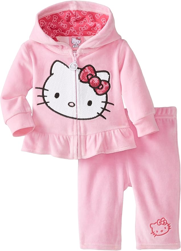 Hello Kitty Baby BabyGirls Newborn 2 Pack Jacket Set, Bubble Gum, 36 Months Clothing
