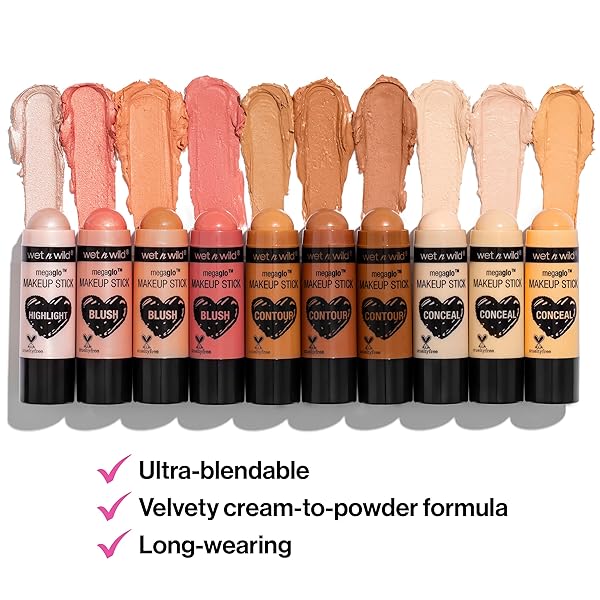 WET N WILD MEGAGLO MAKEUP STICK, BUILDABLE COLOR, VERSATILE USE, CRUELTY-FREE & VEGAN – HUSTLE & GLOW