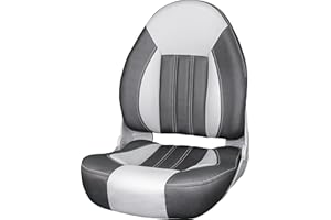 Tempress 68452 ProBax Orthopedic Folding High Back Boat Seat (Charcoal/Gray/Carbon)
